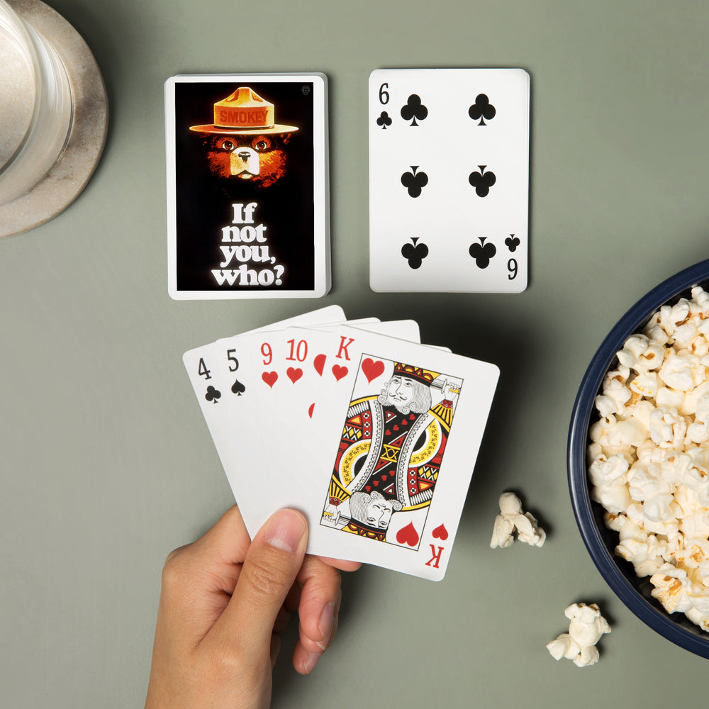 Playing Cards, Smokey Bear, If Not You, Who, Officially Licensed Vintage Poster, 52 Card Deck with Jokers in Box, Unique Art Cards Lantern Press 