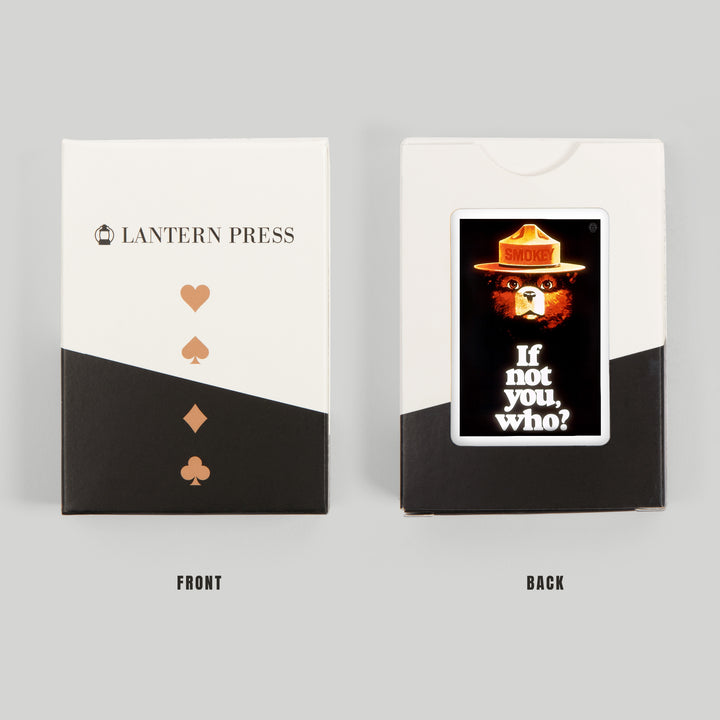 Playing Cards, Smokey Bear, If Not You, Who, Officially Licensed Vintage Poster, 52 Card Deck with Jokers in Box, Unique Art Cards Lantern Press 