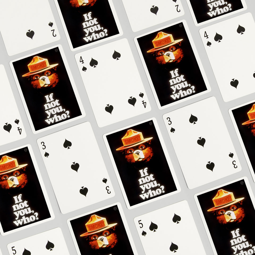 Playing Cards, Smokey Bear, If Not You, Who, Officially Licensed Vintage Poster, 52 Card Deck with Jokers in Box, Unique Art Cards Lantern Press 