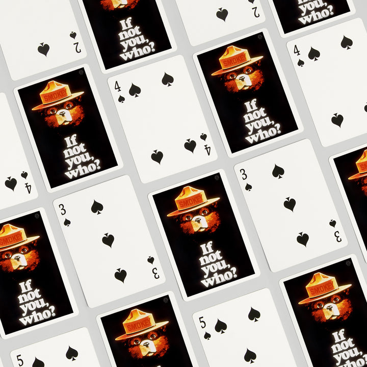 Playing Cards, Smokey Bear, If Not You, Who, Officially Licensed Vintage Poster, 52 Card Deck with Jokers in Box, Unique Art Cards Lantern Press 
