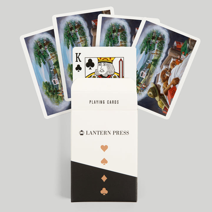 Playing Cards, Smokey Bear, In Bed Dreaming, Officially Licensed Vintage Poster, 52 Card Deck with Jokers in Box, Unique Art Cards Lantern Press 