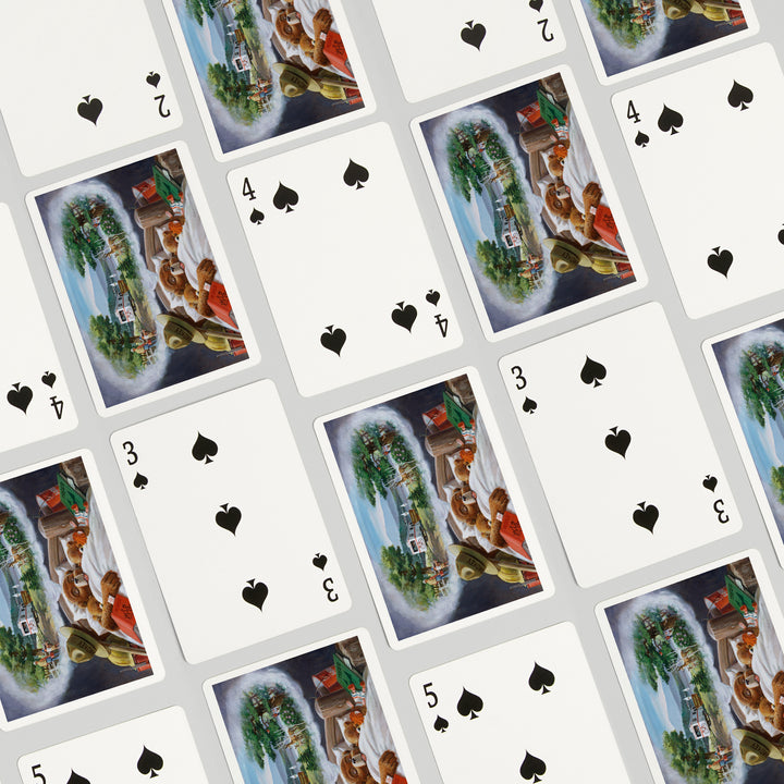 Playing Cards, Smokey Bear, In Bed Dreaming, Officially Licensed Vintage Poster, 52 Card Deck with Jokers in Box, Unique Art Cards Lantern Press 