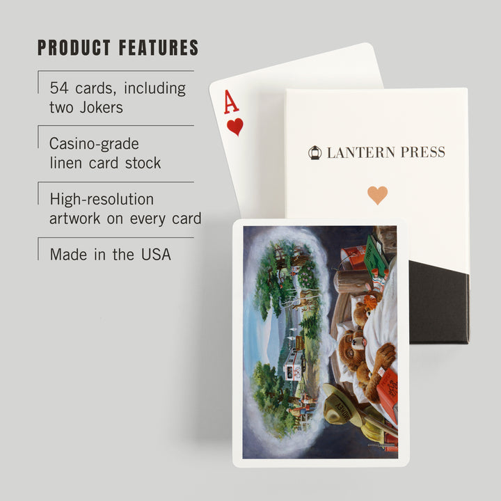 Playing Cards, Smokey Bear, In Bed Dreaming, Officially Licensed Vintage Poster, 52 Card Deck with Jokers in Box, Unique Art Cards Lantern Press 