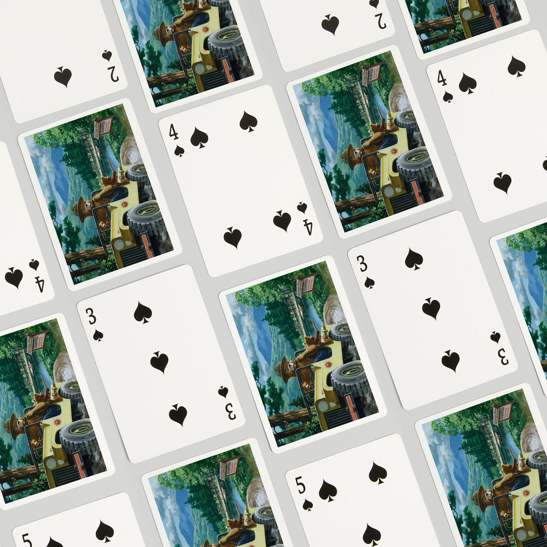 Playing Cards, Smokey Bear, Leaving in SUV, Officially Licensed Vintage Poster, 52 Card Deck with Jokers in Box, Unique Art Cards Lantern Press 