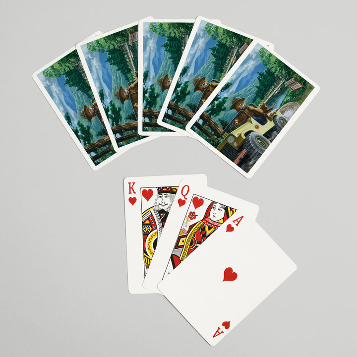Playing Cards, Smokey Bear, Leaving in SUV, Officially Licensed Vintage Poster, 52 Card Deck with Jokers in Box, Unique Art Cards Lantern Press 