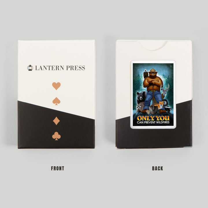 Playing Cards, Smokey Bear, Only You Can Prevent Wildfires, Officially Licensed, 52 Card Deck with Jokers in Box, Unique Art Cards Lantern Press 