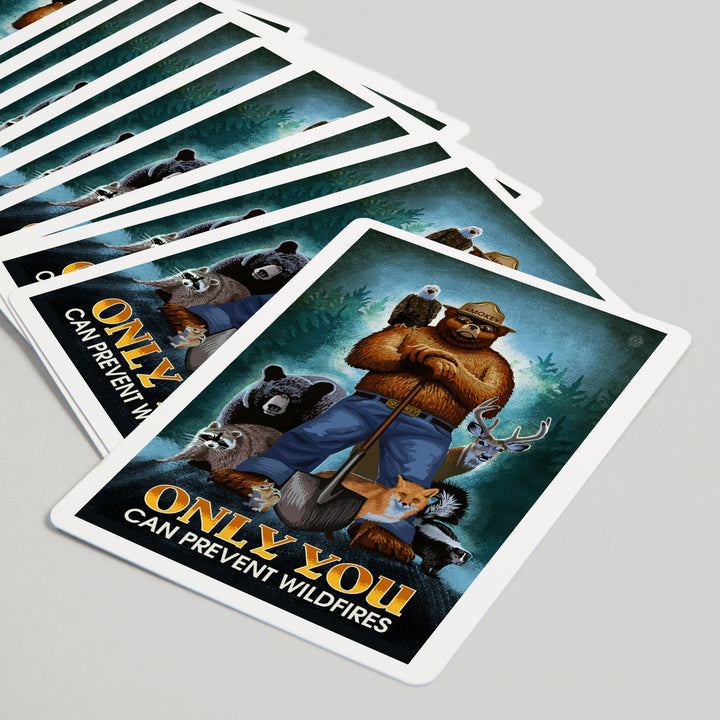 Playing Cards, Smokey Bear, Only You Can Prevent Wildfires, Officially Licensed, 52 Card Deck with Jokers in Box, Unique Art Cards Lantern Press 