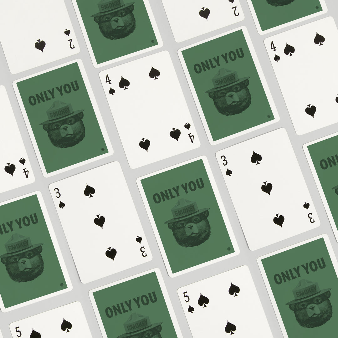 Playing Cards, Smokey Bear, Only You, Duotone, Officially Licensed, 52 Card Deck with Jokers in Box, Unique Art Cards Lantern Press 