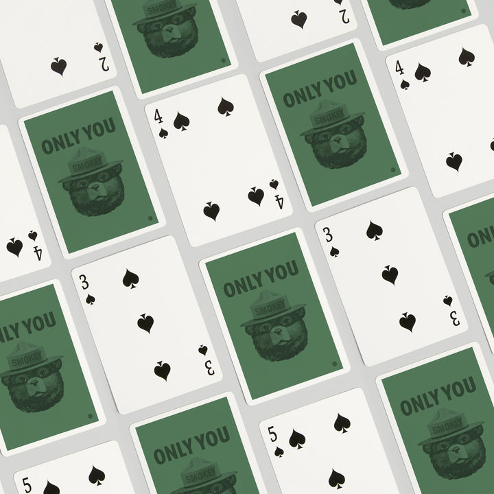 Playing Cards, Smokey Bear, Only You, Duotone, Officially Licensed, 52 Card Deck with Jokers in Box, Unique Art Cards Lantern Press 