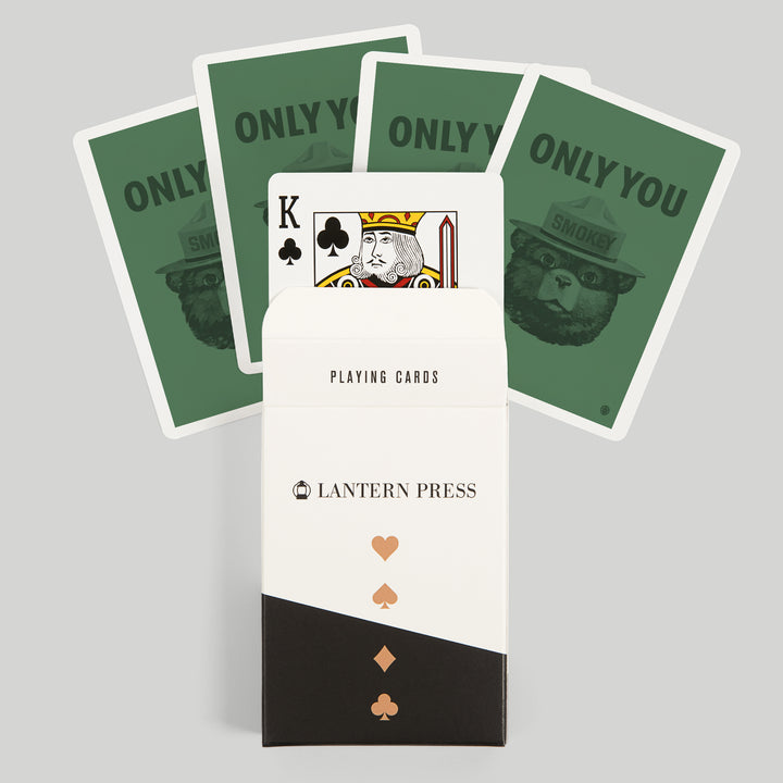 Playing Cards, Smokey Bear, Only You, Duotone, Officially Licensed, 52 Card Deck with Jokers in Box, Unique Art Cards Lantern Press 