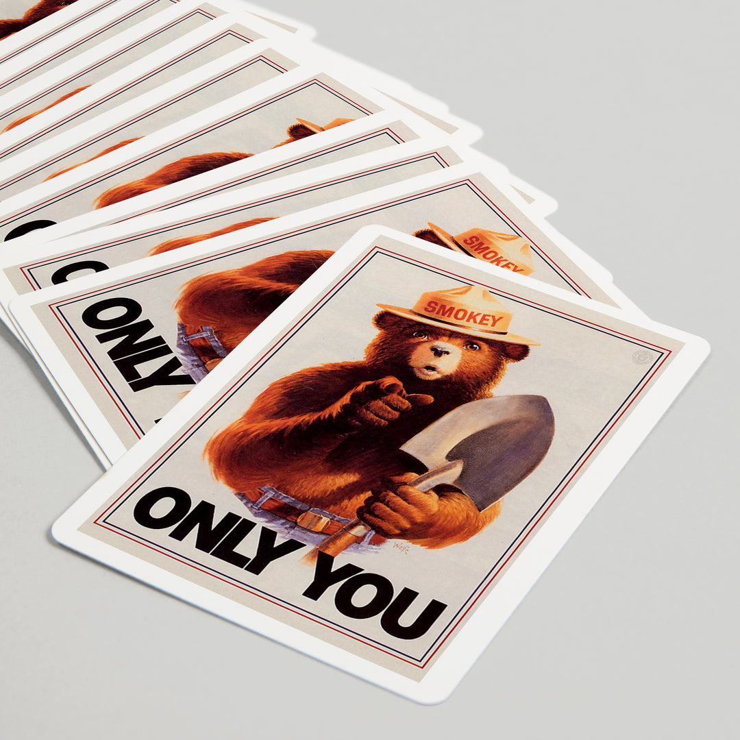 Playing Cards, Smokey Bear, Only You, Officially Licensed Vintage Poster, 52 Card Deck with Jokers in Box, Unique Art Cards Lantern Press 