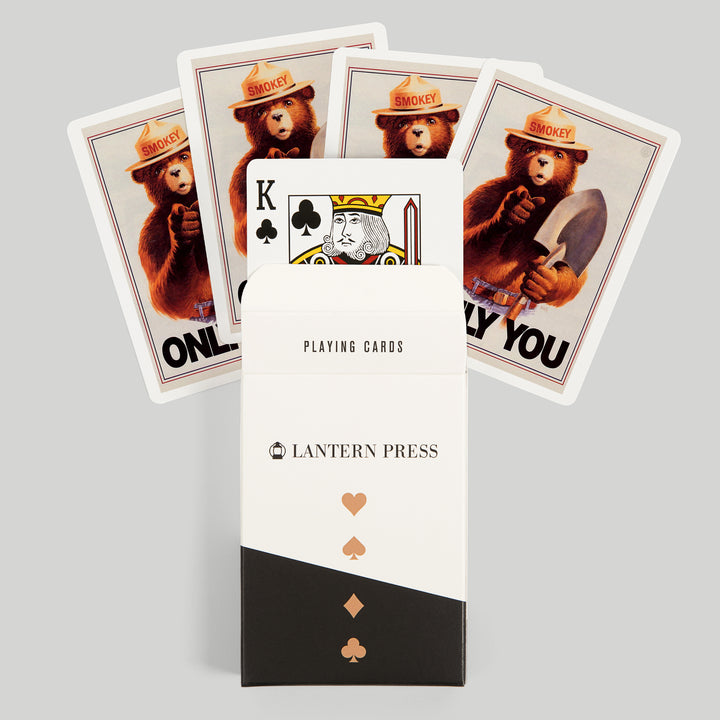 Playing Cards, Smokey Bear, Only You, Officially Licensed Vintage Poster, 52 Card Deck with Jokers in Box, Unique Art Cards Lantern Press 