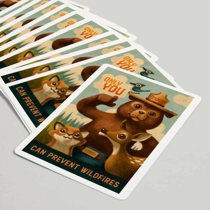 Playing Cards, Smokey Bear, Only You, Oil Painting, Officially Licensed, 52 Card Deck with Jokers in Box, Unique Art Cards Lantern Press 