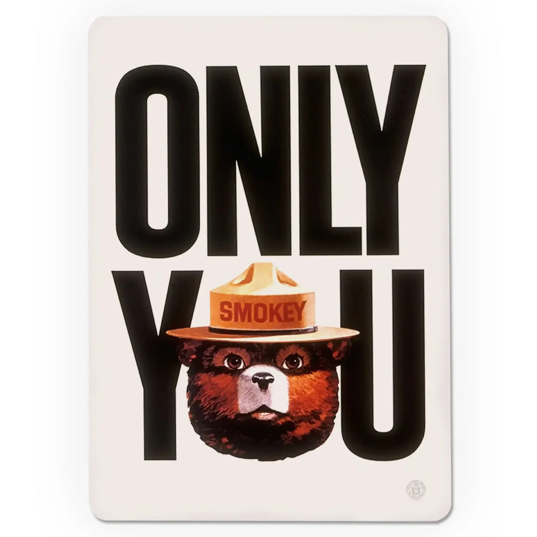 Playing Cards, Smokey Bear, Only You Typography, Officially Licensed Vintage Poster, 52 Card Deck with Jokers in Box, Unique Art Cards Lantern Press 