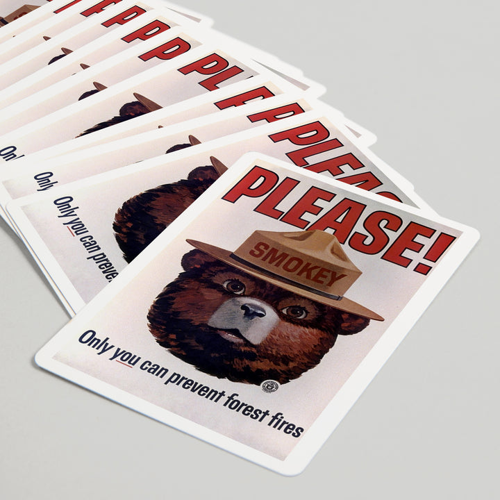 Playing Cards, Smokey Bear, Please, Only You Can Help, Smokey Head, Officially Licensed Vintage Poster, 52 Card Deck with Jokers in Box, Unique Art Cards Lantern Press 