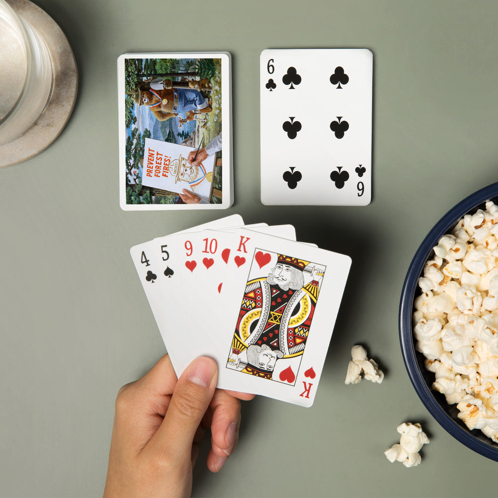 Playing Cards, Smokey Bear, Posing with Medal, Officially Licensed Vintage Poster, 52 Card Deck with Jokers in Box, Unique Art Cards Lantern Press 