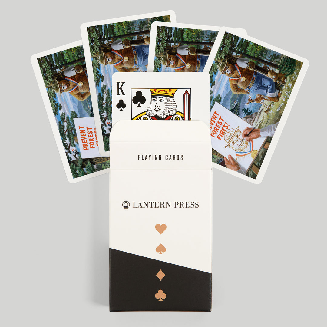 Playing Cards, Smokey Bear, Posing with Medal, Officially Licensed Vintage Poster, 52 Card Deck with Jokers in Box, Unique Art Cards Lantern Press 