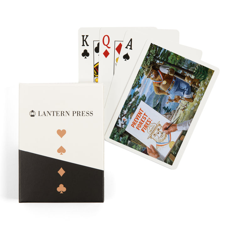 Playing Cards, Smokey Bear, Posing with Medal, Officially Licensed Vintage Poster, 52 Card Deck with Jokers in Box, Unique Art Cards Lantern Press 