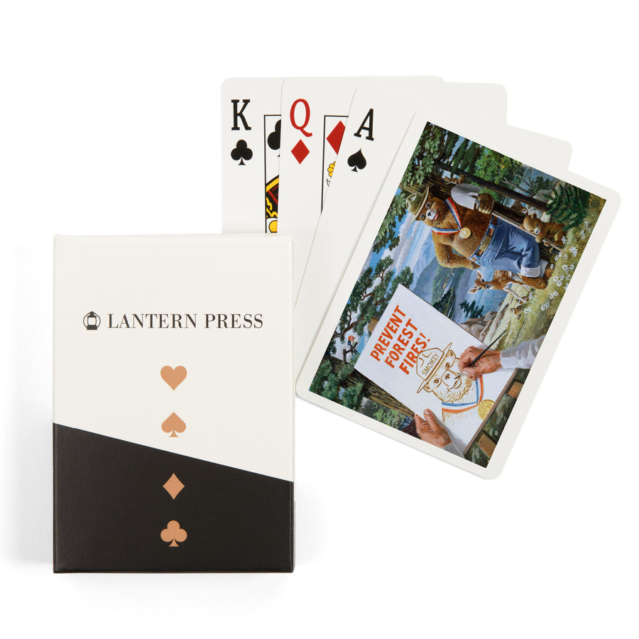 Playing Cards, Smokey Bear, Posing with Medal, Officially Licensed Vintage Poster, 52 Card Deck with Jokers in Box, Unique Art Cards Lantern Press 