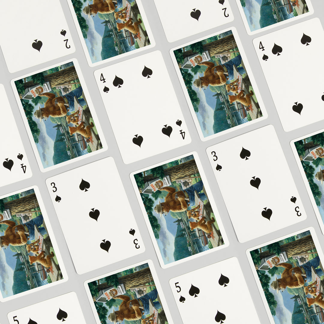 Playing Cards, Smokey Bear, Posting Signs, Vintage Poster, 52 Card Deck with Jokers in Box, Unique Art Cards Lantern Press 