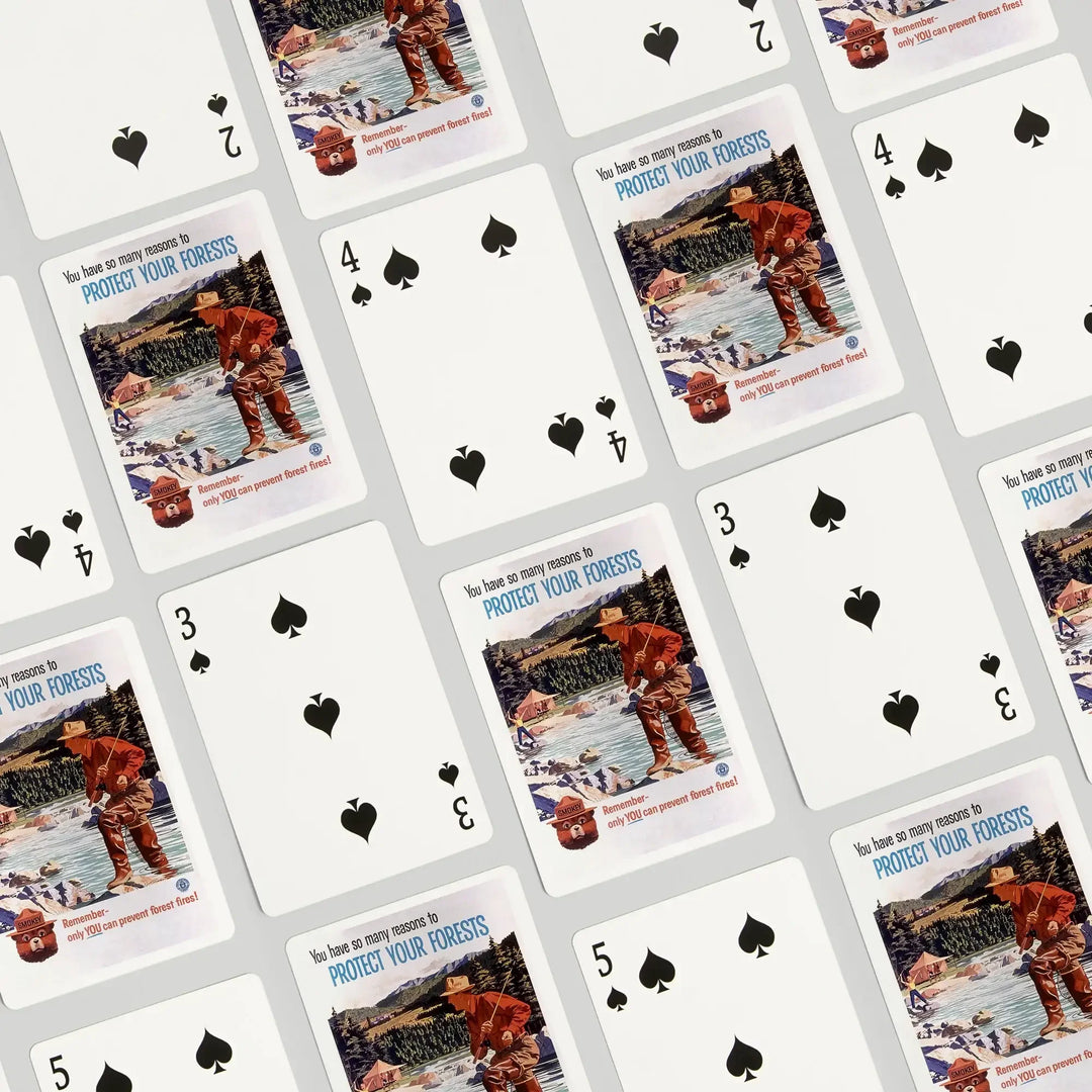Playing Cards, Smokey Bear, Protect Your Forests, Officially Licensed Vintage Poster, 52 Card Deck with Jokers in Box, Unique Art Cards Lantern Press 