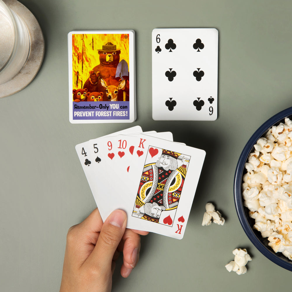 Playing Cards, Smokey Bear, Remember, Officially Licensed Vintage Poster, 52 Card Deck with Jokers in Box, Unique Art Cards Lantern Press 