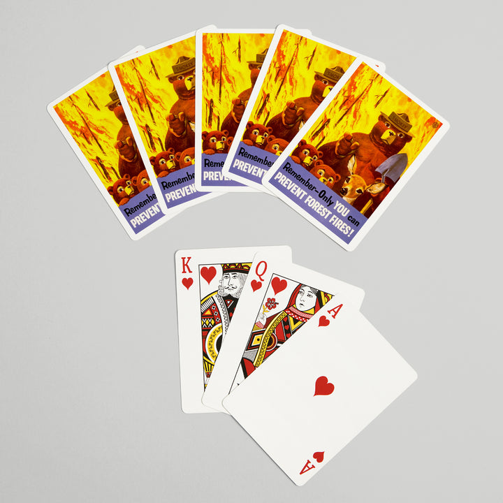 Playing Cards, Smokey Bear, Remember, Officially Licensed Vintage Poster, 52 Card Deck with Jokers in Box, Unique Art Cards Lantern Press 