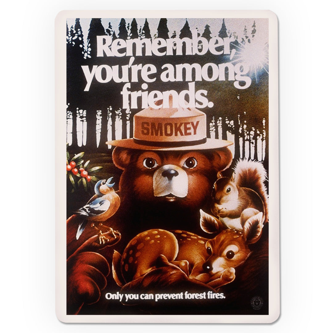 Playing Cards, Smokey Bear, Remember You're Among Friends, Officially Licensed Vintage Poster, 52 Card Deck with Jokers in Box, Unique Art Cards Lantern Press 