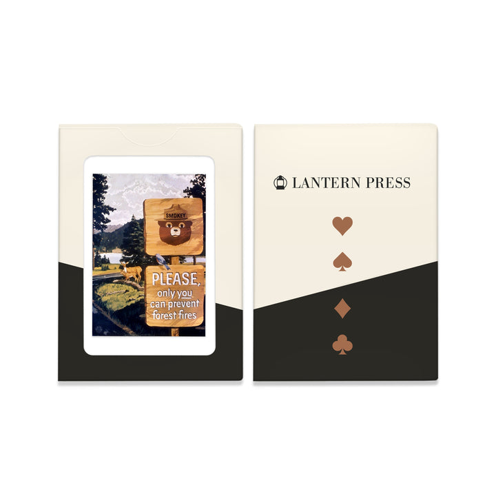 Playing Cards, Smokey Bear, Smokey Signs, Officially Licensed Vintage Poster, 52 Card Deck with Jokers in Box, Unique Art Cards Lantern Press 