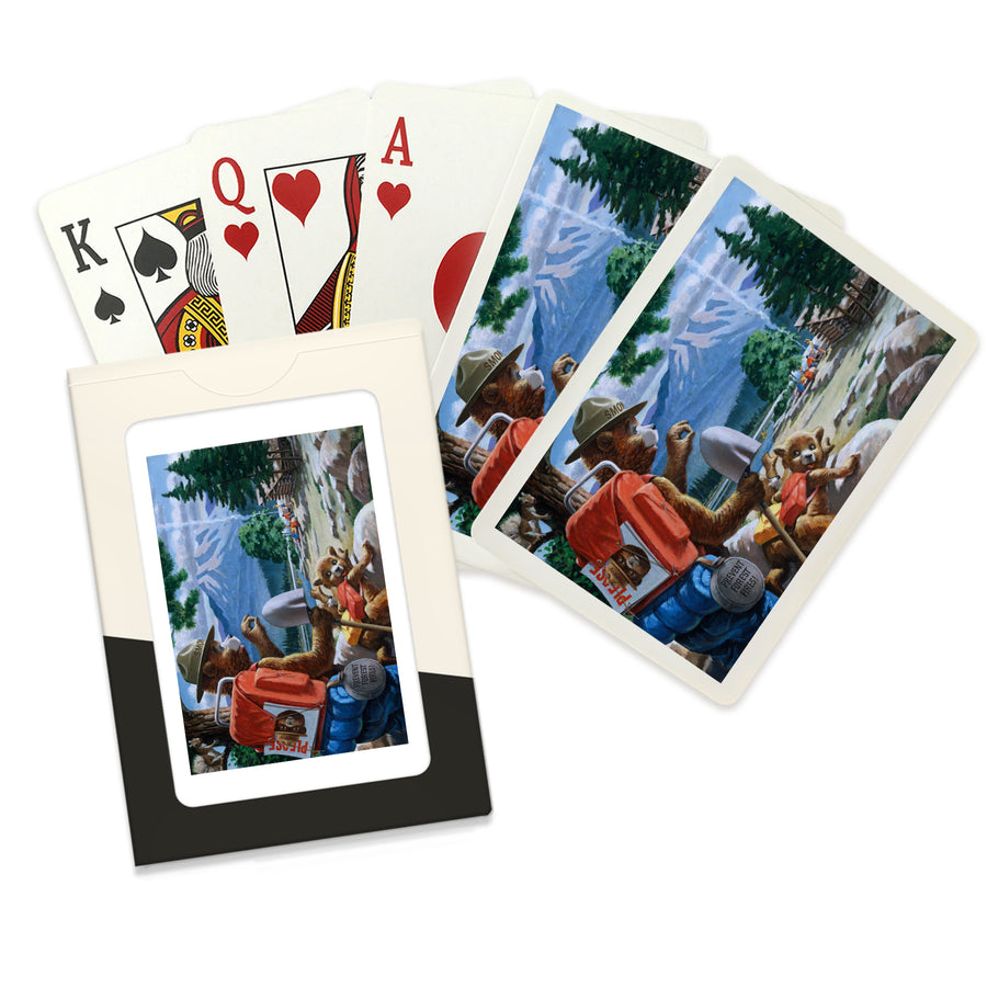 Playing Cards, Smokey Bear, Spying on Campers, Officially Licensed Vintage Poster, 52 Card Deck with Jokers in Box, Unique Art Cards Lantern Press 
