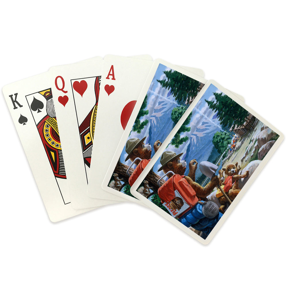 Playing Cards, Smokey Bear, Spying on Campers, Officially Licensed Vintage Poster, 52 Card Deck with Jokers in Box, Unique Art Cards Lantern Press 