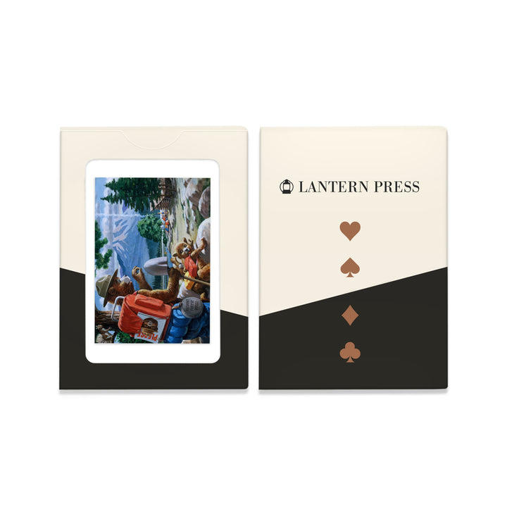 Playing Cards, Smokey Bear, Spying on Campers, Officially Licensed Vintage Poster, 52 Card Deck with Jokers in Box, Unique Art Cards Lantern Press 