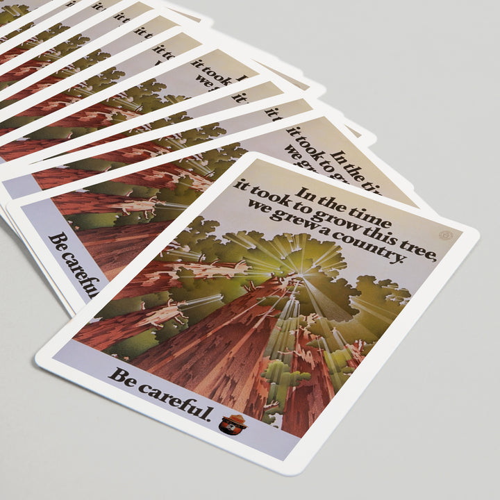 Playing Cards, Smokey Bear, Time it Took to Grow a Tree, Officially Licensed Vintage Poster, 52 Card Deck with Jokers in Box, Unique Art Cards Lantern Press 