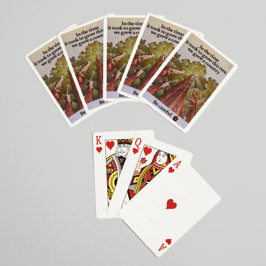 Playing Cards, Smokey Bear, Time it Took to Grow a Tree, Officially Licensed Vintage Poster, 52 Card Deck with Jokers in Box, Unique Art Cards Lantern Press 