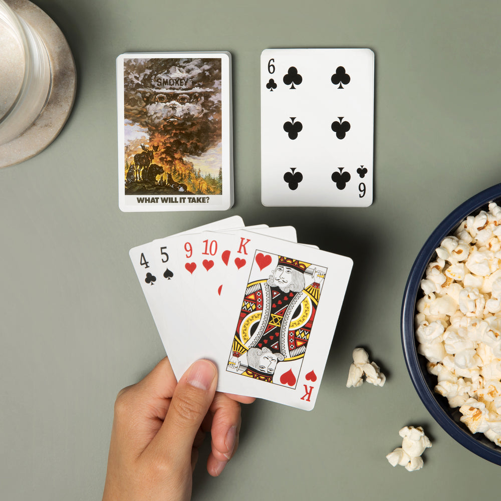Playing Cards, Smokey Bear, Time it Took to Grow a Tree, Officially Licensed Vintage Poster, 52 Card Deck with Jokers in Box, Unique Art Cards Lantern Press 