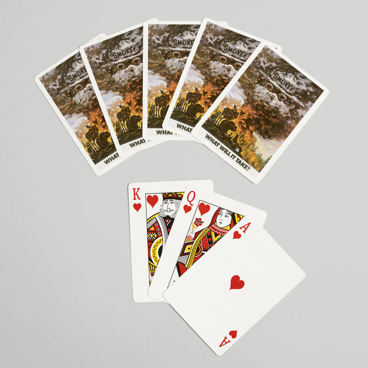 Playing Cards, Smokey Bear, Time it Took to Grow a Tree, Officially Licensed Vintage Poster, 52 Card Deck with Jokers in Box, Unique Art Cards Lantern Press 