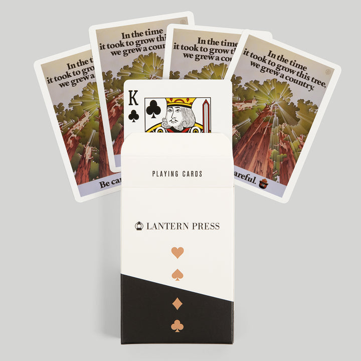 Playing Cards, Smokey Bear, Time it Took to Grow a Tree, Officially Licensed Vintage Poster, 52 Card Deck with Jokers in Box, Unique Art Cards Lantern Press 