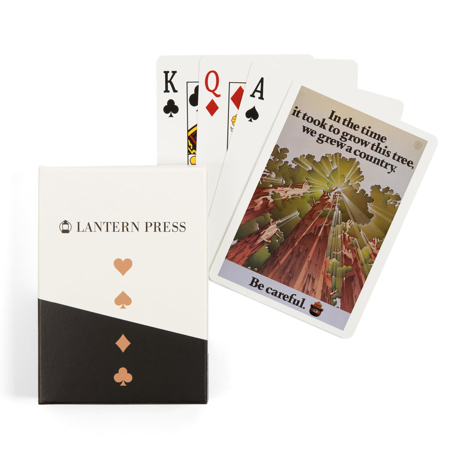 Playing Cards, Smokey Bear, Time it Took to Grow a Tree, Officially Licensed Vintage Poster, 52 Card Deck with Jokers in Box, Unique Art Cards Lantern Press 