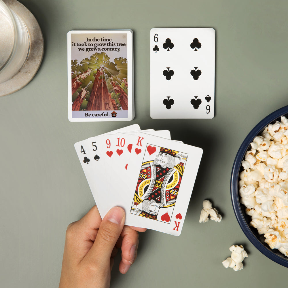 Playing Cards, Smokey Bear, Time it Took to Grow a Tree, Officially Licensed Vintage Poster, 52 Card Deck with Jokers in Box, Unique Art Cards Lantern Press 