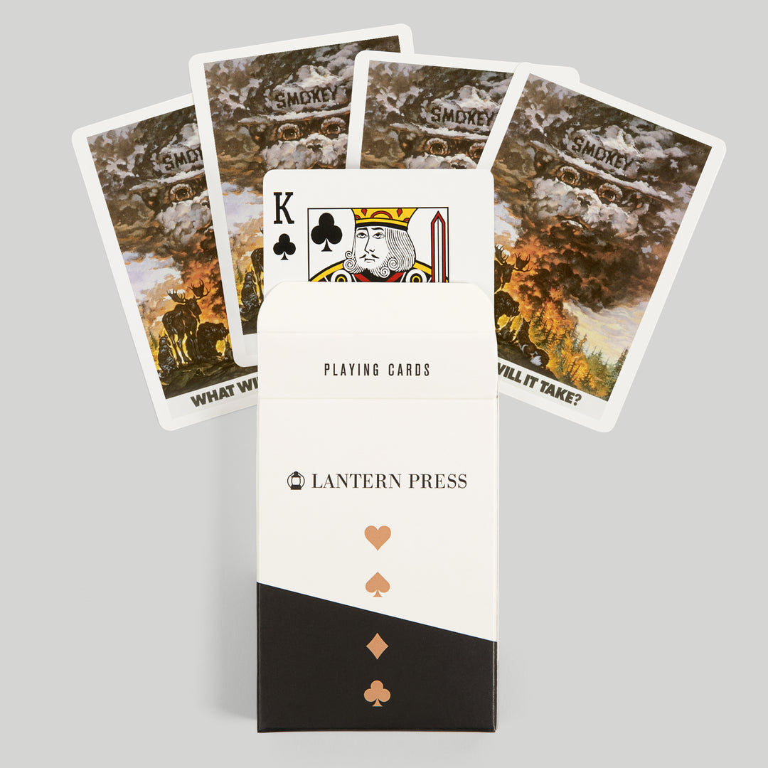 Playing Cards, Smokey Bear, Time it Took to Grow a Tree, Officially Licensed Vintage Poster, 52 Card Deck with Jokers in Box, Unique Art Cards Lantern Press 
