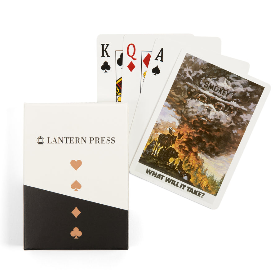 Playing Cards, Smokey Bear, Time it Took to Grow a Tree, Officially Licensed Vintage Poster, 52 Card Deck with Jokers in Box, Unique Art Cards Lantern Press 