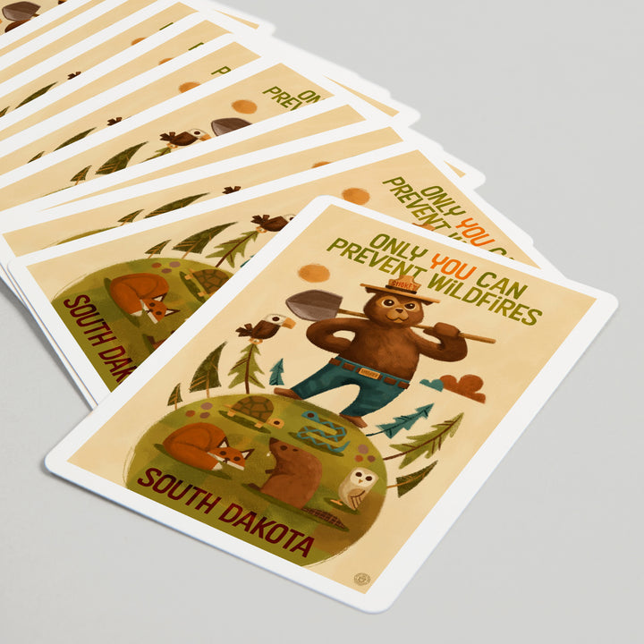 Playing Cards, South Dakota, Smokey Bear and Friends, 52 Card Deck with Jokers in Box, Unique Art Cards Lantern Press 