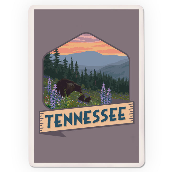 Playing Cards, Tennessee, Bear and Spring Flowers, Contour, 52 Card Deck with Jokers in Box, Unique Art Cards Lantern Press 