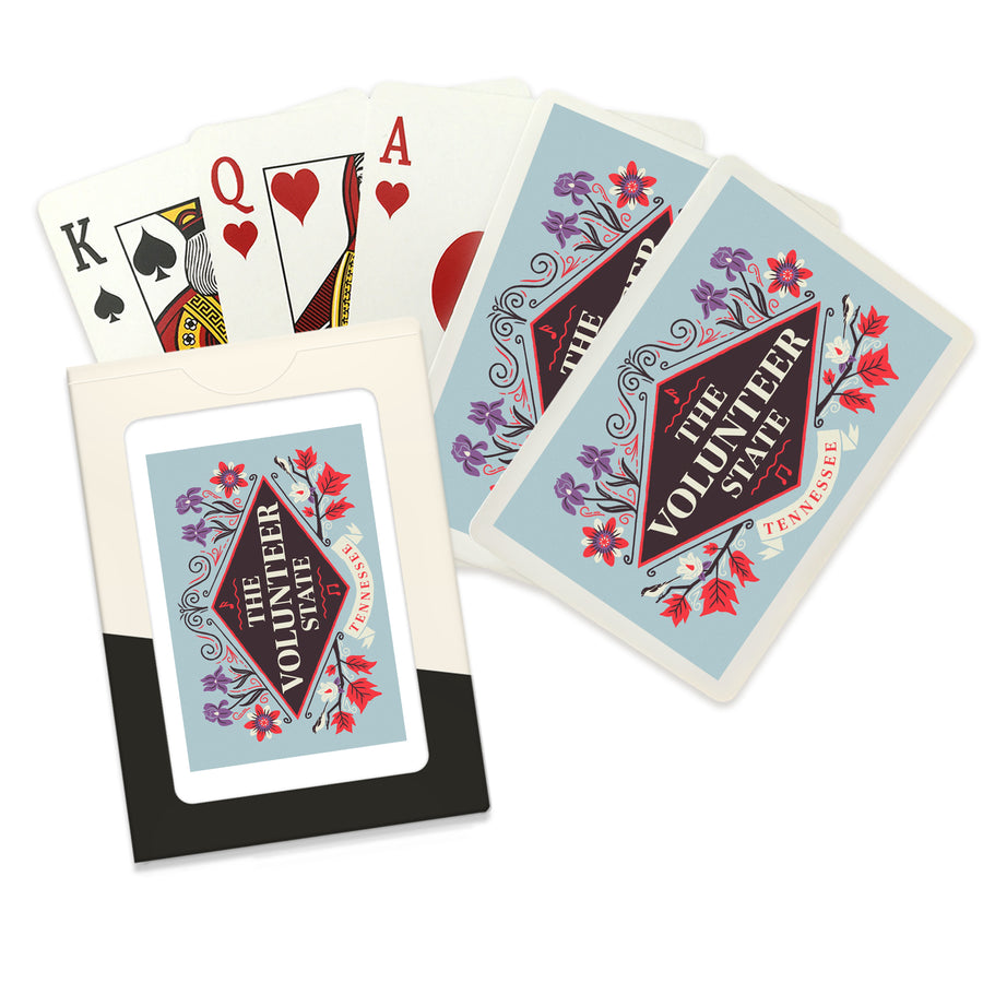 Playing Cards, Tennessee, State Motto Crest, State Series, 52 Card Deck with Jokers in Box, Unique Art Cards Lantern Press 