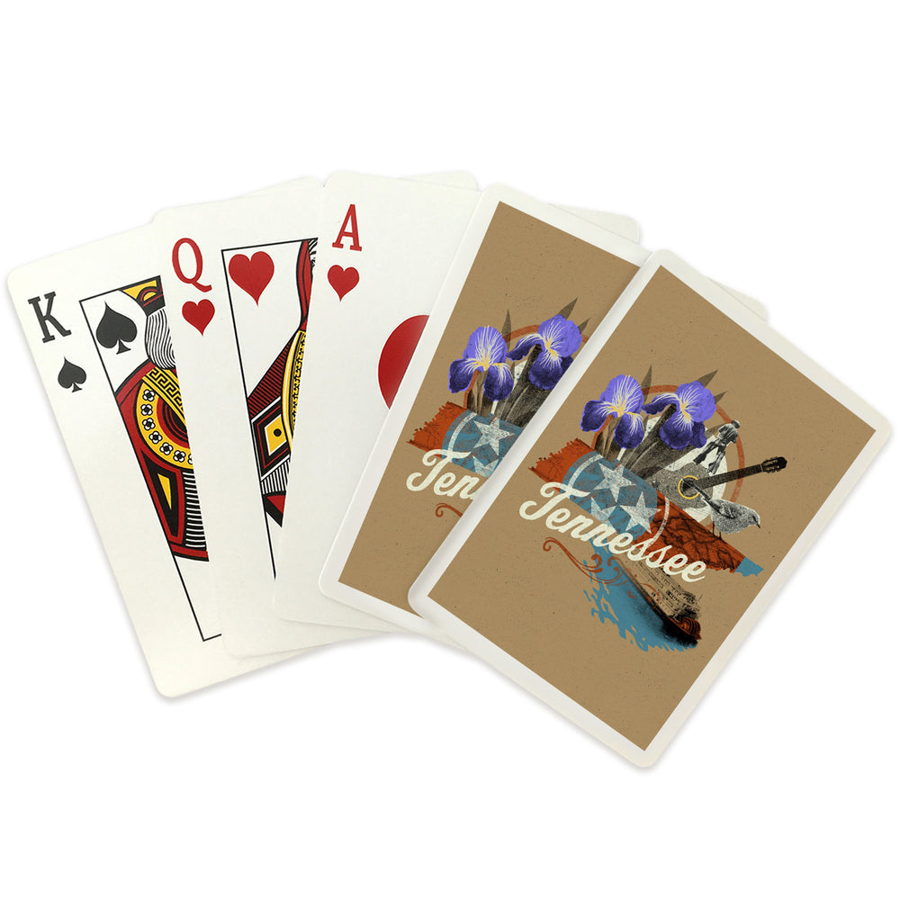 Playing Cards, Tennessee, State Photomontage, State Series, 52 Card Deck with Jokers in Box, Unique Art Cards Lantern Press 