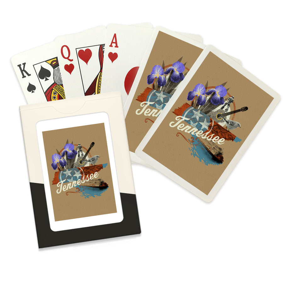 Playing Cards, Tennessee, State Photomontage, State Series, 52 Card Deck with Jokers in Box, Unique Art Cards Lantern Press 