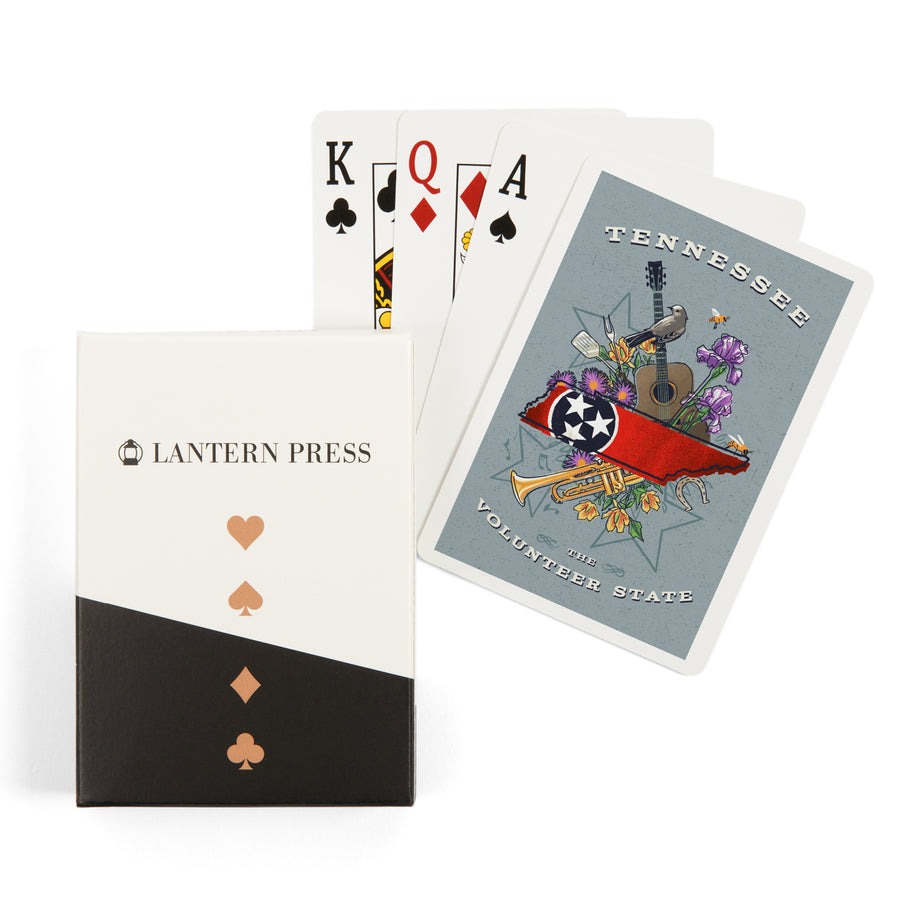 Playing Cards, Tennessee, State Treasure Trove, State Series, 52 Card Deck with Jokers in Box, Unique Art Cards Lantern Press 