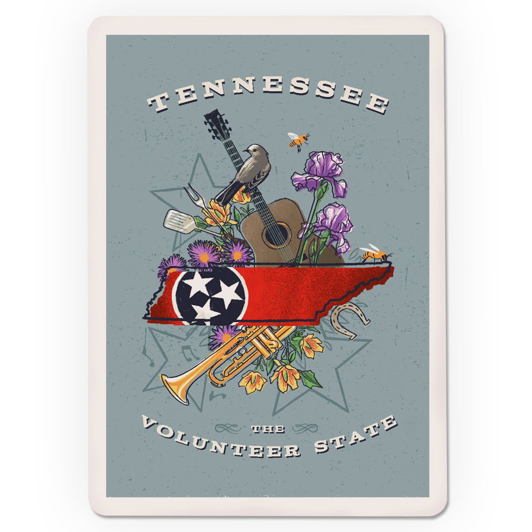 Playing Cards, Tennessee, State Treasure Trove, State Series, 52 Card Deck with Jokers in Box, Unique Art Cards Lantern Press 