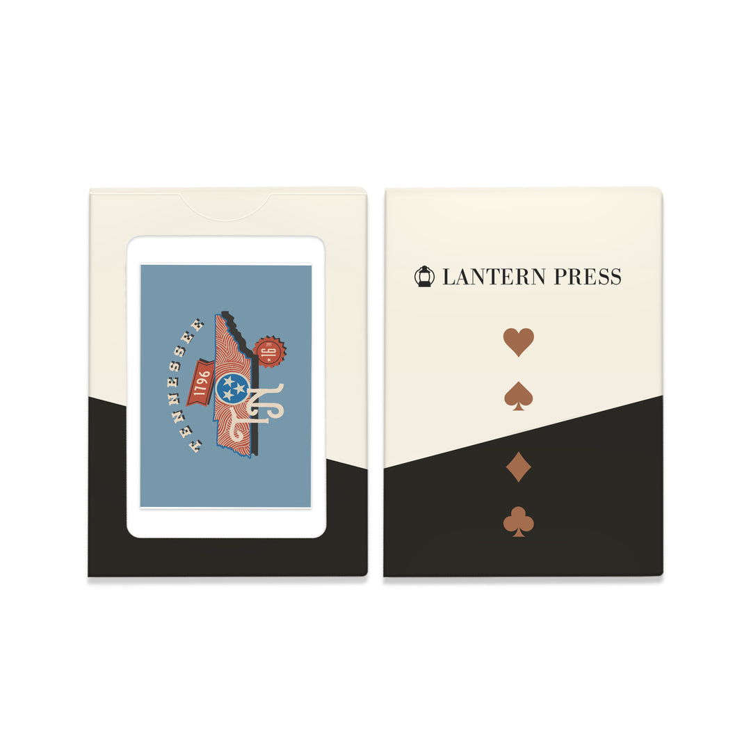 Playing Cards, Tennessee, Statehood, State Series, 52 Card Deck with Jokers in Box, Unique Art Cards Lantern Press 