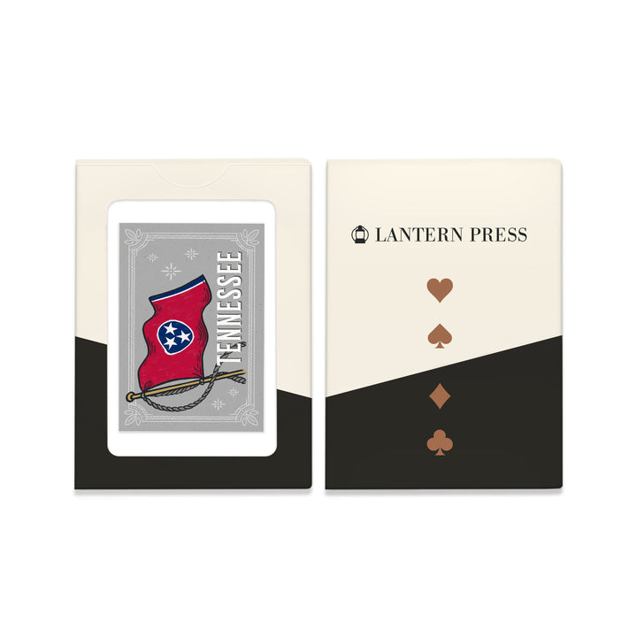 Playing Cards, Tennessee, Waving State Flag, State Series, 52 Card Deck with Jokers in Box, Unique Art Cards Lantern Press 